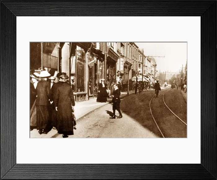 Framed Print : Northampton Abington Street early 1900s Framed Print : Northampton Abington Street early 1900s