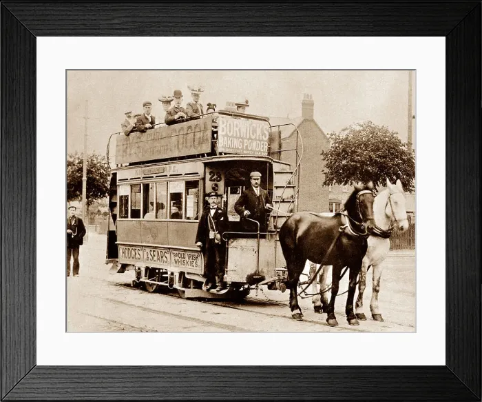 Framed Print : Northampton Horse Tram early 1900s Framed Print : Northampton Horse Tram early 1900s