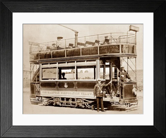 Framed Print : Northampton Tram early 1900s Framed Print : Northampton Tram early 1900s