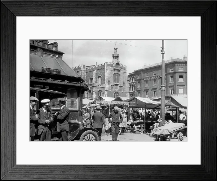 Framed Print : Norwich Market probably 1930s Framed Print : Norwich Market probably 1930s