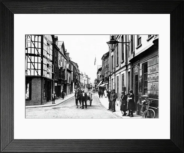 Framed Print : Kington High Street early 1900s Framed Print : Kington High Street early 1900s