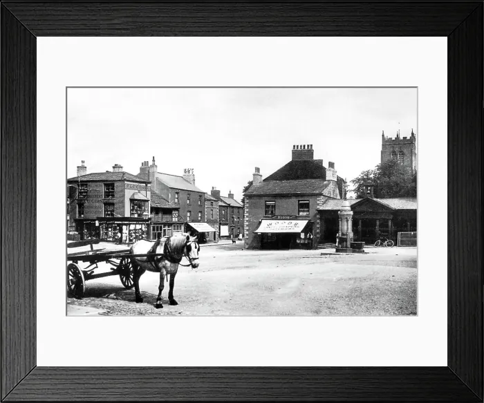 Framed Print : Kirkby Stephen Market Square early 1900s Framed Print : Kirkby Stephen Market Square early 1900s