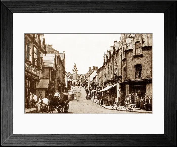 Framed Print : Knighton Broad Street early 1900s Framed Print : Knighton Broad Street early 1900s