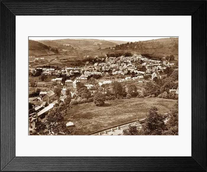 Framed Print : Knighton from Kinsley Hill early 1900s Framed Print : Knighton from Kinsley Hill early 1900s