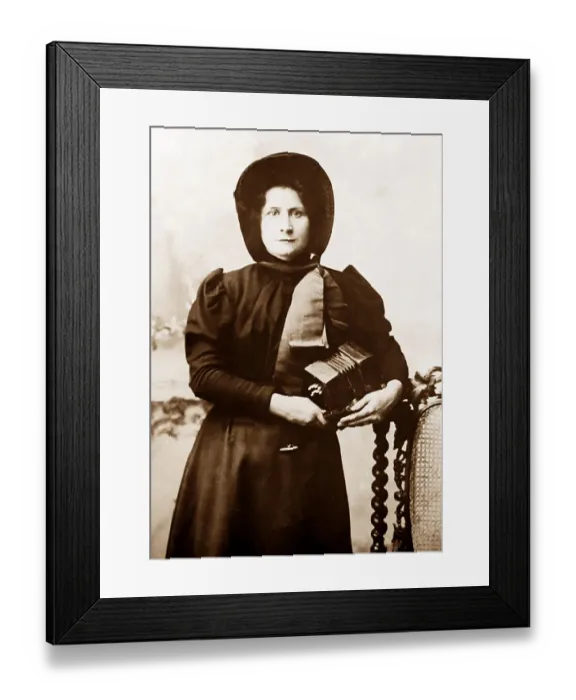 Framed Print : Lady with concertina Framed Print : Lady with concertina