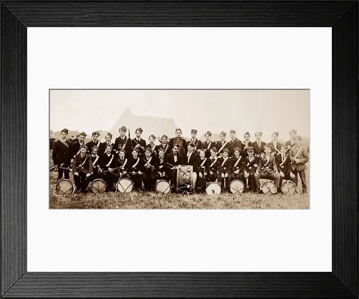 Framed Print : Boys Brigade band at camp Framed Print : Boys Brigade band at camp
