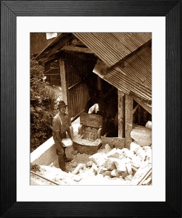 Framed Print : China clay quarry, Tregargus Valley, St Stephen, Cornwall Framed Print : China clay quarry, Tregargus Valley, St Stephen, Cornwall