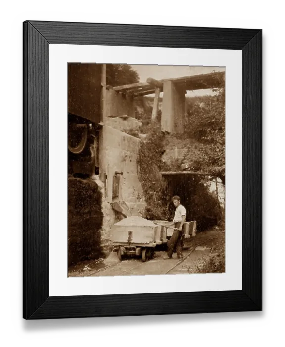 Framed Print : China clay quarry, Tregargus Valley, St Stephen, Cornwall Framed Print : China clay quarry, Tregargus Valley, St Stephen, Cornwall