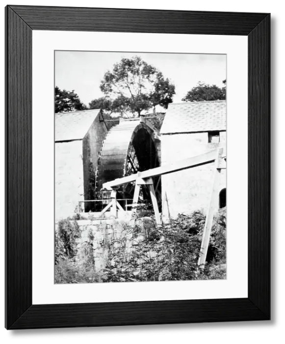 Framed Print : Waterwheel, Tregargus China Clay Quarry, St Stephen Framed Print : Waterwheel, Tregargus China Clay Quarry, St Stephen