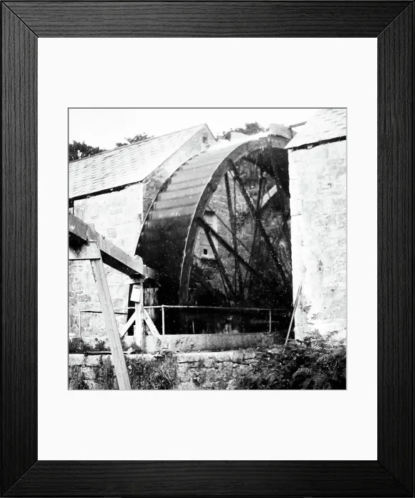 Framed Print : Waterwheel, Tregargus China Clay Quarry, St Stephen Framed Print : Waterwheel, Tregargus China Clay Quarry, St Stephen