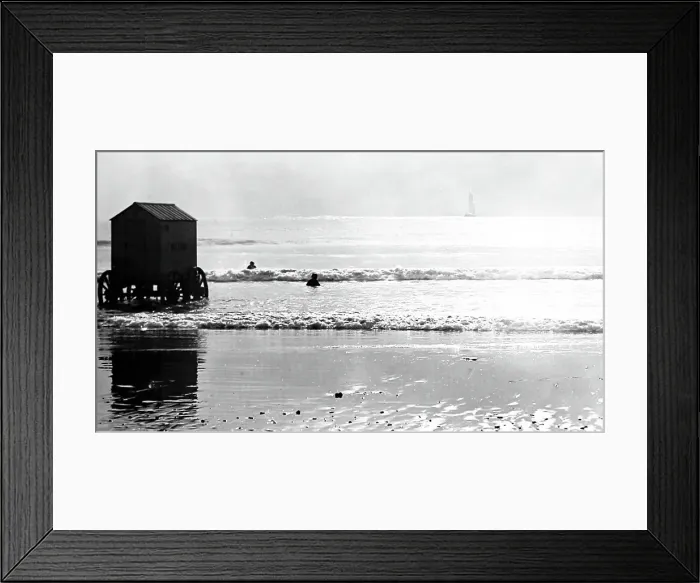 Framed Print : A bathing machine, Victorian period Framed Print : A bathing machine, Victorian period