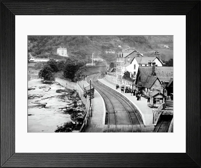 Framed Print : Llangollen Railway Station, Wales, Victorian period Framed Print : Llangollen Railway Station, Wales, Victorian period
