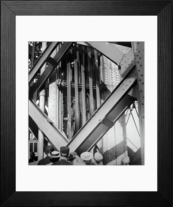 Framed Print : Blackpool Tower lift mechanism, early 1900s Framed Print : Blackpool Tower lift mechanism, early 1900s