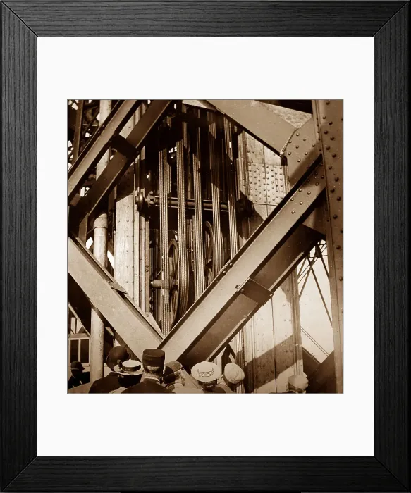 Framed Print : Blackpool Tower lift mechanism, early 1900s Framed Print : Blackpool Tower lift mechanism, early 1900s