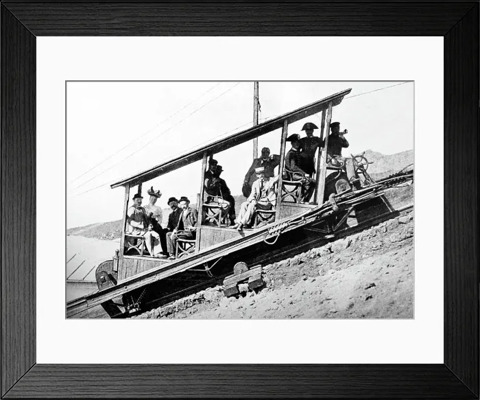 Framed Print : Mount Vesuvius Funicular Railway, Italy, Victorian period Framed Print : Mount Vesuvius Funicular Railway, Italy, Victorian period