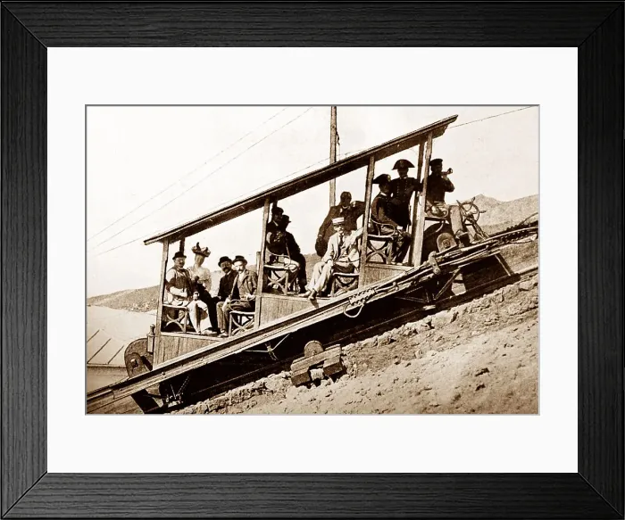 Framed Print : Mount Vesuvius Funicular Railway, Italy, Victorian period Framed Print : Mount Vesuvius Funicular Railway, Italy, Victorian period