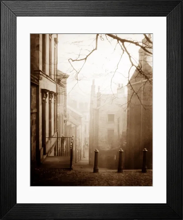 Framed Print : A misty morning in Lancaster, early 1900s Framed Print : A misty morning in Lancaster, early 1900s