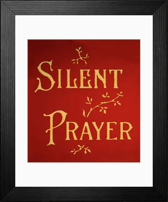 Framed Print : Silent Prayer magic lantern slide, Victorian period Framed Print : Silent Prayer magic lantern slide, Victorian period