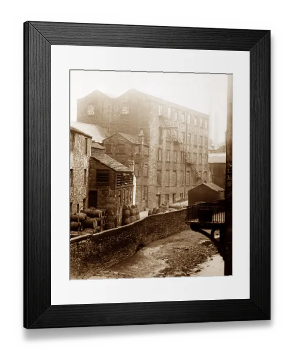 Framed Print : King's Mill, Burnley, Lancashire, early 1900s Framed Print : King's Mill, Burnley, Lancashire, early 1900s