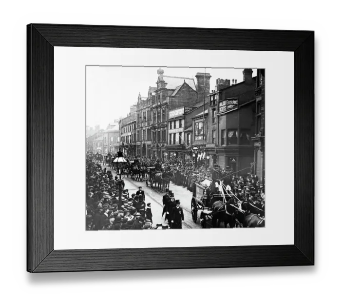 Framed Print : Funeral of Canon Morrissey, Burnley, Lancashire in 1903 Framed Print : Funeral of Canon Morrissey, Burnley, Lancashire in 1903