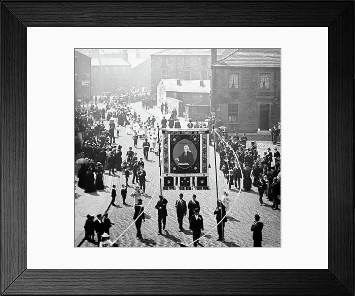 Framed Print : Jubilee Day Parade, Burnley, Lancashire in 1897 Framed Print : Jubilee Day Parade, Burnley, Lancashire in 1897