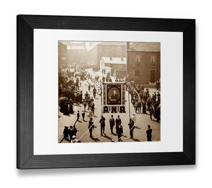 Framed Print : Jubilee Day Parade, Burnley, Lancashire in 1897 Framed Print : Jubilee Day Parade, Burnley, Lancashire in 1897