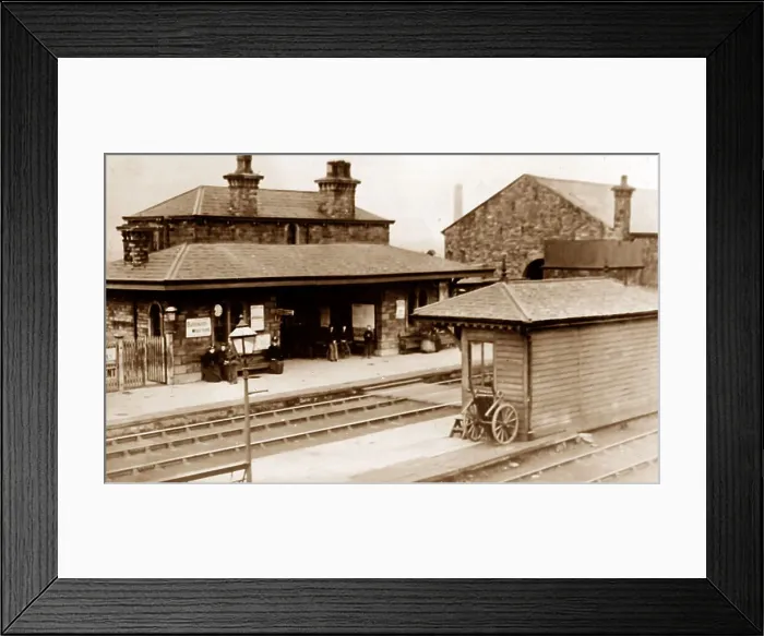 Framed Print : Old Rosegrove Railway Station, Burnley, early 1900s Framed Print : Old Rosegrove Railway Station, Burnley, early 1900s