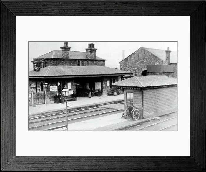 Framed Print : Old Rosegrove Railway Station, Burnley, early 1900s Framed Print : Old Rosegrove Railway Station, Burnley, early 1900s