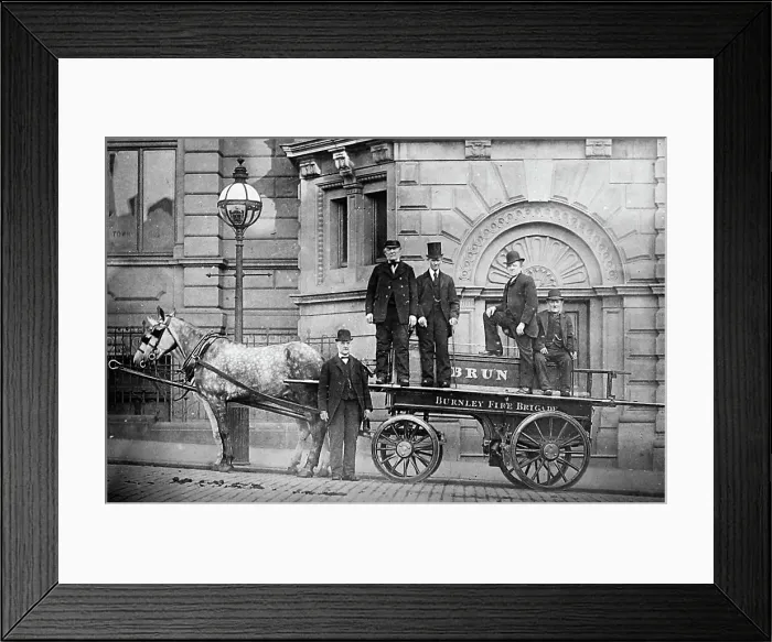 Framed Print : Burnley Fire Brigade, early 1900s Framed Print : Burnley Fire Brigade, early 1900s