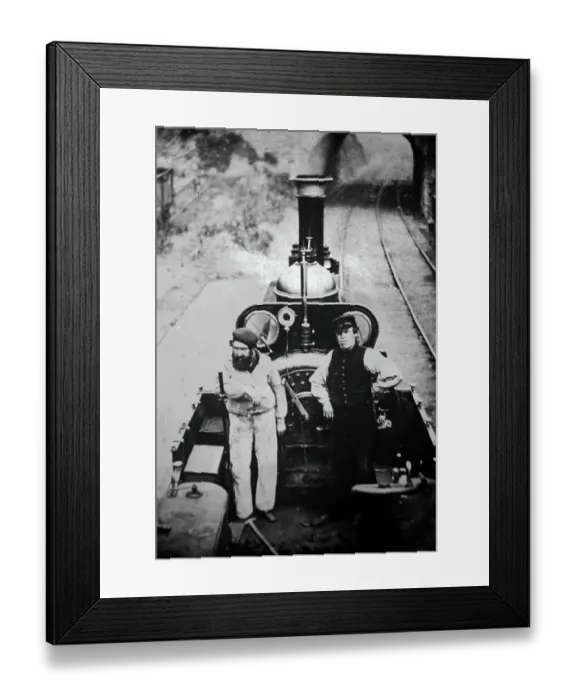Framed Print : Jim Redford engine driver, Burnley, Victorian period Framed Print : Jim Redford engine driver, Burnley, Victorian period