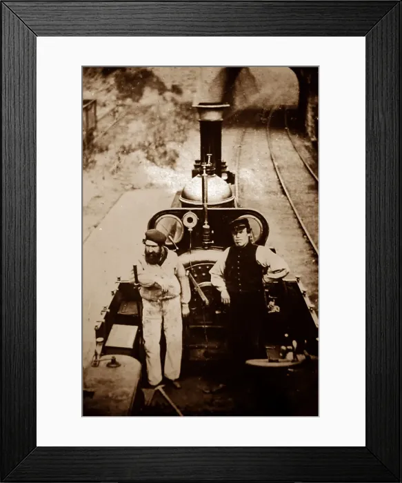 Framed Print : Jim Redford engine driver, Burnley, Victorian period Framed Print : Jim Redford engine driver, Burnley, Victorian period