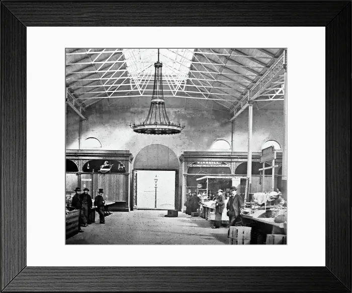 Framed Print : Burnley Market Hall, circa 1870 Framed Print : Burnley Market Hall, circa 1870
