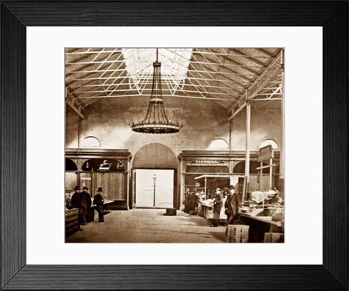 Framed Print : Burnley Market Hall, circa 1870 Framed Print : Burnley Market Hall, circa 1870