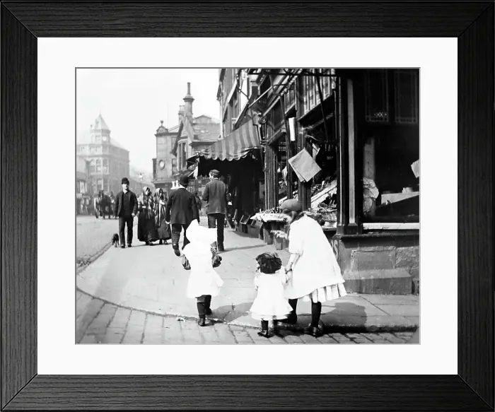 Framed Print : St. James Street, Burnley, early 1900s Framed Print : St. James Street, Burnley, early 1900s