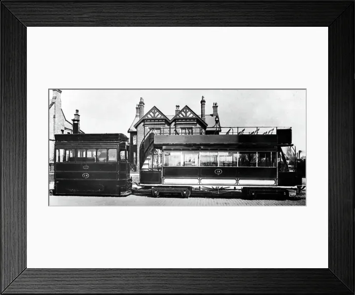 Framed Print : Burnley steam tram, Lancashire, early 1900s Framed Print : Burnley steam tram, Lancashire, early 1900s