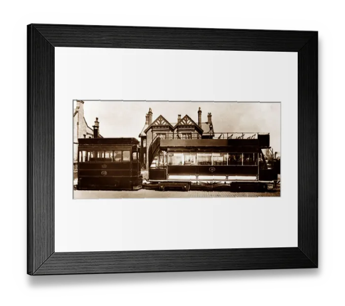 Framed Print : Burnley steam tram, Lancashire, early 1900s Framed Print : Burnley steam tram, Lancashire, early 1900s