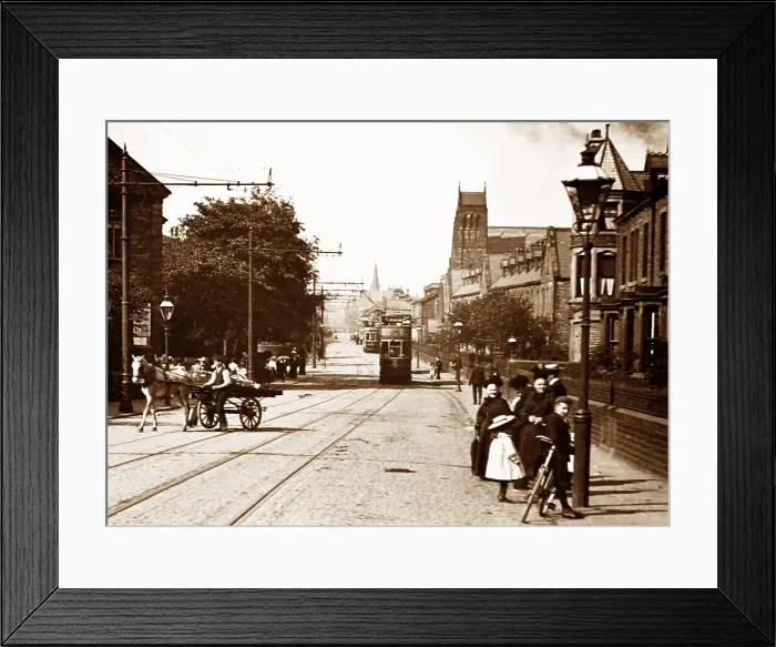 Framed Print : Colne Road, Burnley in 1905 Framed Print : Colne Road, Burnley in 1905