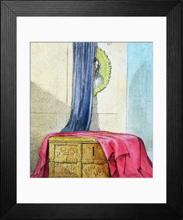 Framed Print : Victorian illustration from the story The Mistletoe Bough Framed Print : Victorian illustration from the story The Mistletoe Bough