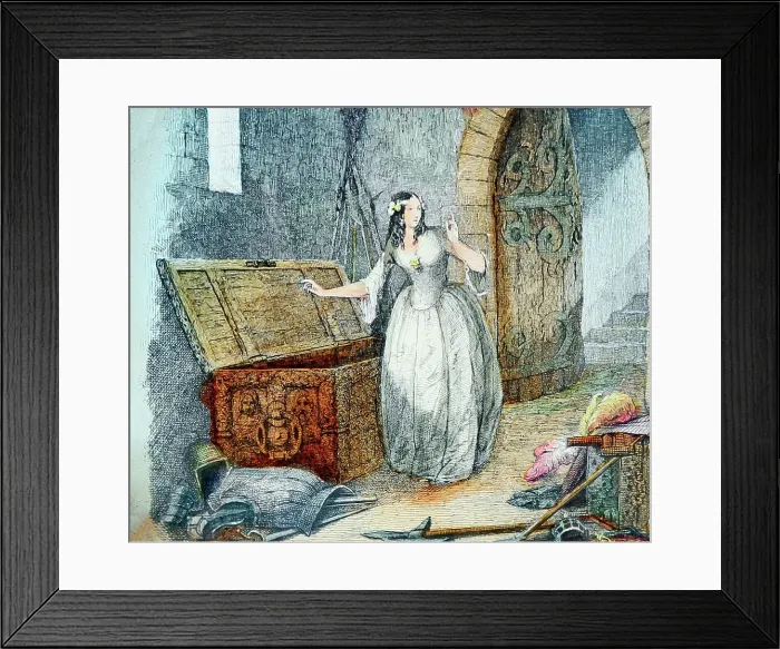 Framed Print : Victorian illustration from the story The Mistletoe Bough Framed Print : Victorian illustration from the story The Mistletoe Bough