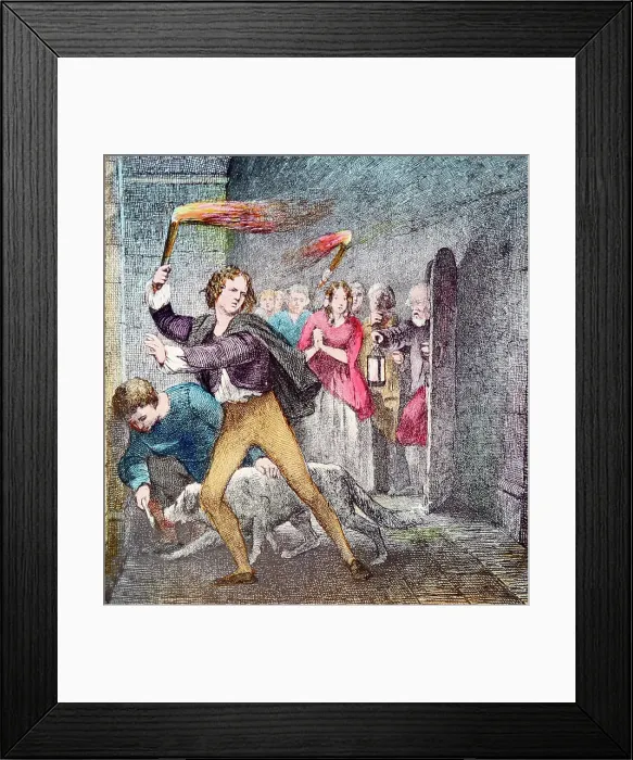 Framed Print : Victorian illustration from the story The Mistletoe Bough Framed Print : Victorian illustration from the story The Mistletoe Bough