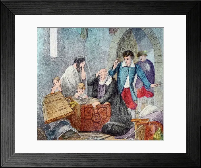 Framed Print : Victorian illustration from the story The Mistletoe Bough Framed Print : Victorian illustration from the story The Mistletoe Bough