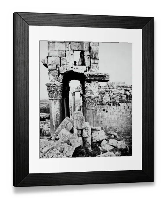 Framed Print : Ancient Temple site, Baalbec, Lebanon, Victorian period Framed Print : Ancient Temple site, Baalbec, Lebanon, Victorian period