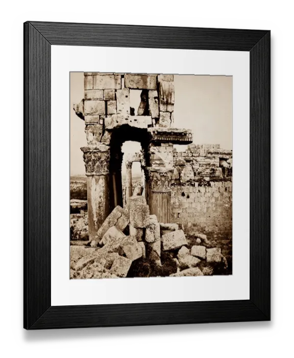 Framed Print : Ancient Temple site, Baalbec, Lebanon, Victorian period Framed Print : Ancient Temple site, Baalbec, Lebanon, Victorian period