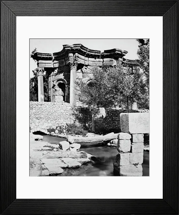 Framed Print : Ancient Temple site, Baalbec, Lebanon, Victorian period Framed Print : Ancient Temple site, Baalbec, Lebanon, Victorian period