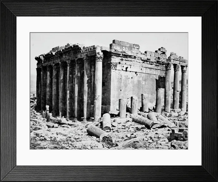 Framed Print : Ancient Temple site, Baalbec, Lebanon, Victorian period Framed Print : Ancient Temple site, Baalbec, Lebanon, Victorian period