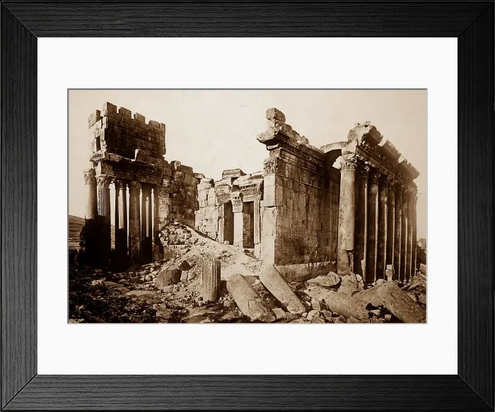 Framed Print : Ancient Temple site, Baalbec, Lebanon, Victorian period Framed Print : Ancient Temple site, Baalbec, Lebanon, Victorian period