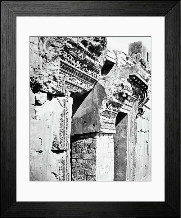 Framed Print : Ancient Temple site, Baalbec, Lebanon, Victorian period Framed Print : Ancient Temple site, Baalbec, Lebanon, Victorian period