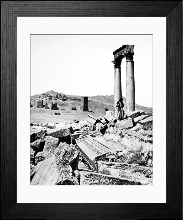 Framed Print : Palmyra Temple site, Syria, Victorian period Framed Print : Palmyra Temple site, Syria, Victorian period