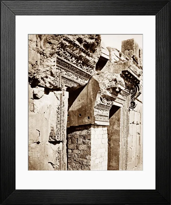 Framed Print : Ancient Temple site, Baalbec, Lebanon, Victorian period Framed Print : Ancient Temple site, Baalbec, Lebanon, Victorian period
