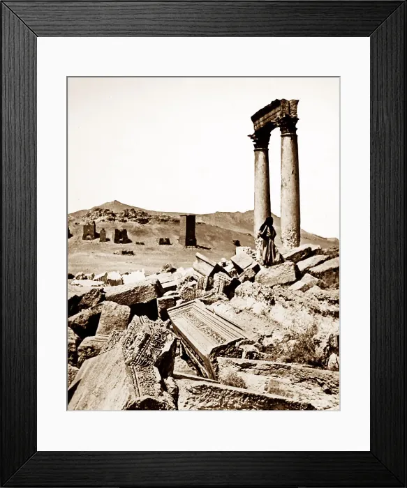 Framed Print : Palmyra Temple site, Syria, Victorian period Framed Print : Palmyra Temple site, Syria, Victorian period